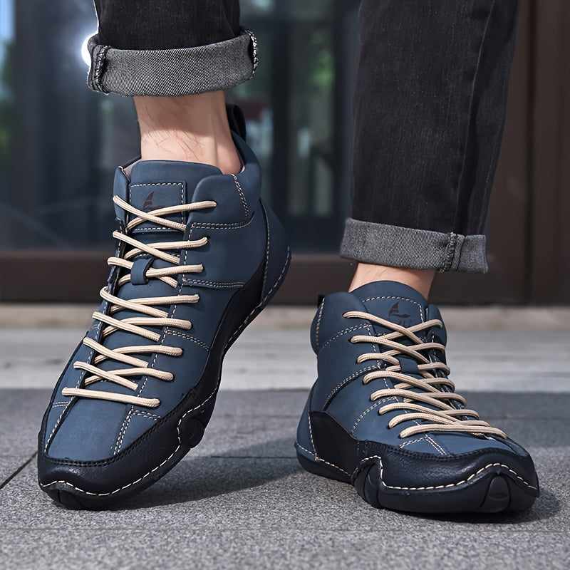 Men's Casual Ankle Boots Comfortable All-Season Walking Shoes
