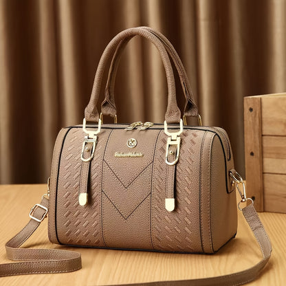 Elegant Faux Leather Tote Bag for Women with Large Capacity
