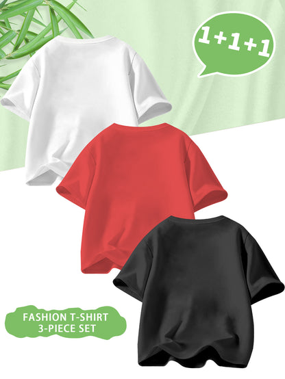 Baby Boys' Casual Long Sleeve T-Shirts with Letter Prints, Spring/Summ - ayq