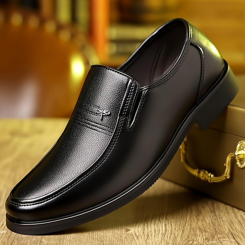 Men's Breathable Split Leather Loafers for Business & Casual