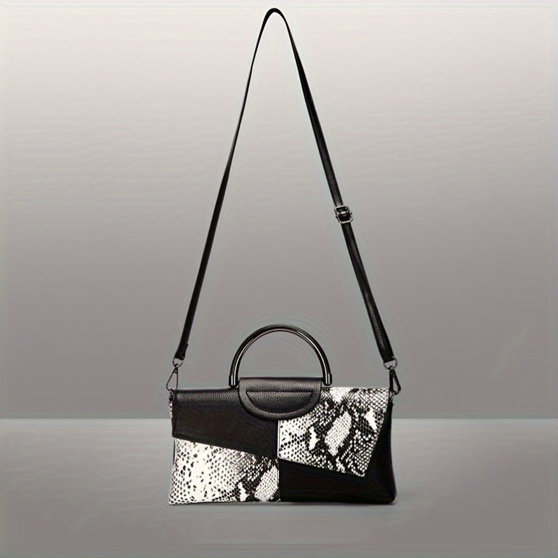 European And Women'S Crocodile Pattern Faux Leather Clutch, Elegant Evening Handbag, Shoulder Bag for Women