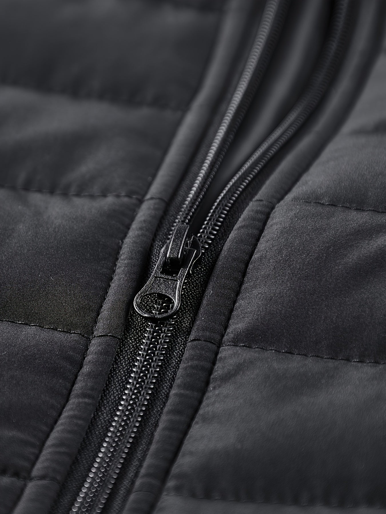 Men's Winter Stylish Padded Coat, Slim Fit Stand Collar Warm Jacket, Men's Plus Size -padded Padded Jacket