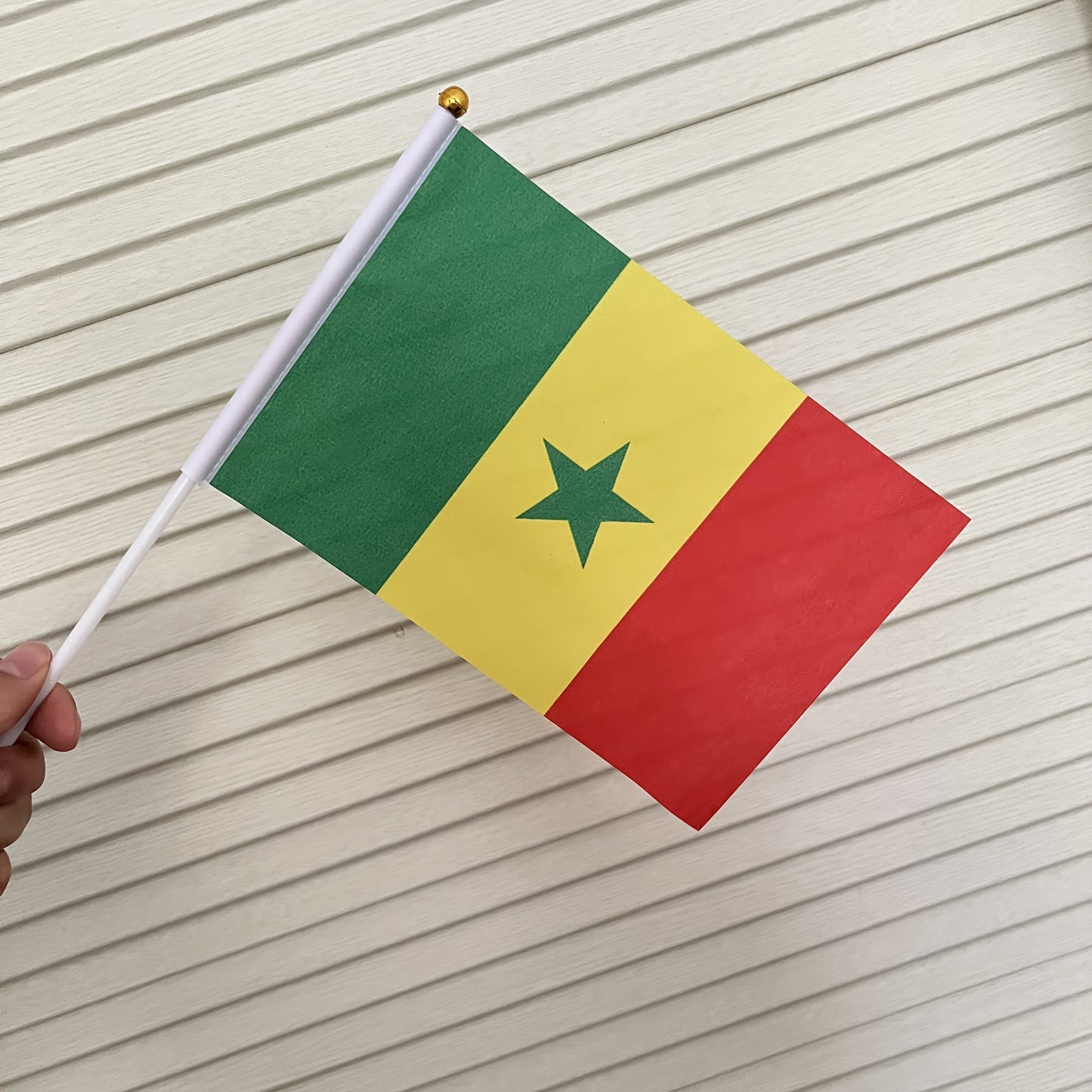 Senegal Polyester Handheld Flag for Multipurpose Use