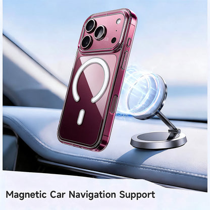 Luxury Transparent Magnetic Wireless Charging Phone Case for iPhone 11