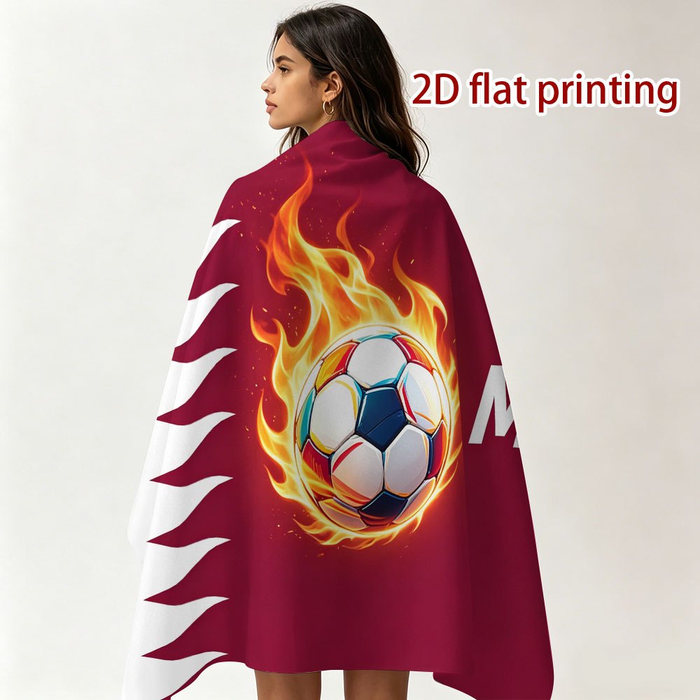 Qatar Football Print Polyester Cheer Banner for Sports & Parties