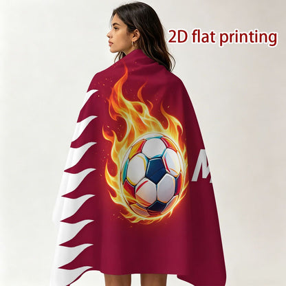 Qatar Football Print Polyester Cheer Banner for Sports & Parties
