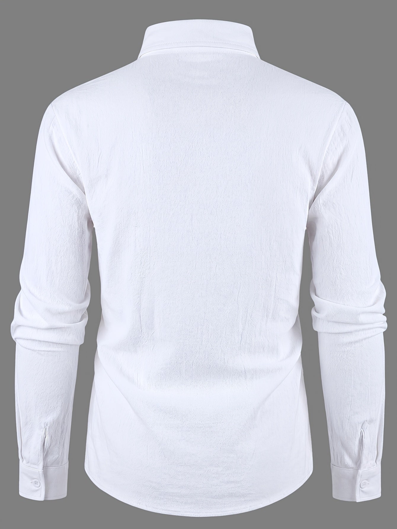 Men's Autumn Linen Button-Up Shirt Long Sleeve Casual Style