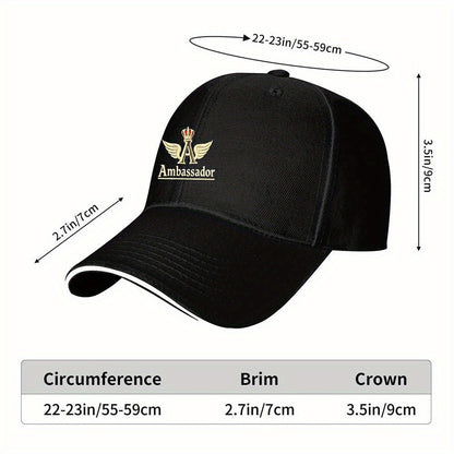 Unisex Lightweight Adjustable Trucker Hat with Golden Winged Emblem