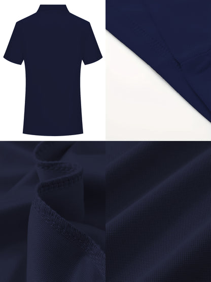 Men's Lightweight Breathable Shirt - Quick-Dry Polyester Button-Up Collar Formal & Casual Business-casual Office Wedding Party Attire - Easy-Care Everyday & Special Occasion Shirt, Easycare Fabric