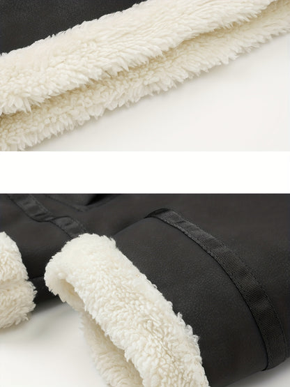 Men's Heavy-Duty Winter Bomber Jacket with - Full-Zip Workwear Coat, Collar & Full-Zip Front, Full-Zip Closure (No Bulk), Golden-Tone Button-like Closure, Hand Washable - Tan/Beige/Brown/Pink/Gray/Purple