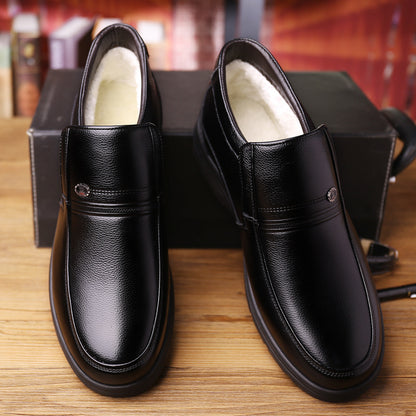 Men'S Extreme Cold Weather Boots - Slip-On Winter Shoes with Thick Warm Lining & Toe Bumper, Genuine Leather Upper, Non-Slip Rubber Sole - for Ice, Snow, and Everyday Winter Use - Boots for Everyday & Formal Occasions, Outdoo