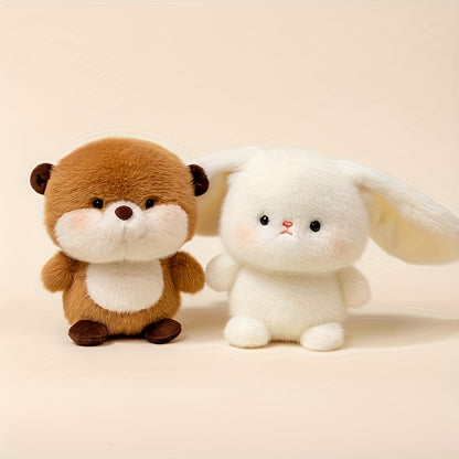 1pc Adorable Bear/Rabbit/Panda/Elephant/Pig/Sheep Plush Toy - Soft Cuddly Stuffed Animal Suitable for Birthdays, Weddings, for Mother's Day Gifts, Party Decorations