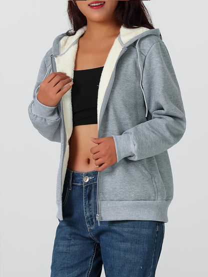 Women'S Heavyweight Winter Jacket - Thermal Insulated Cold Weather Coat with Full-Zip Closure, Large Front Pockets - Purple Outerwear for Everyday & Formal Events - Non-Stretchy Polyester Fabric - Easy-Care Ladies Outerwear,