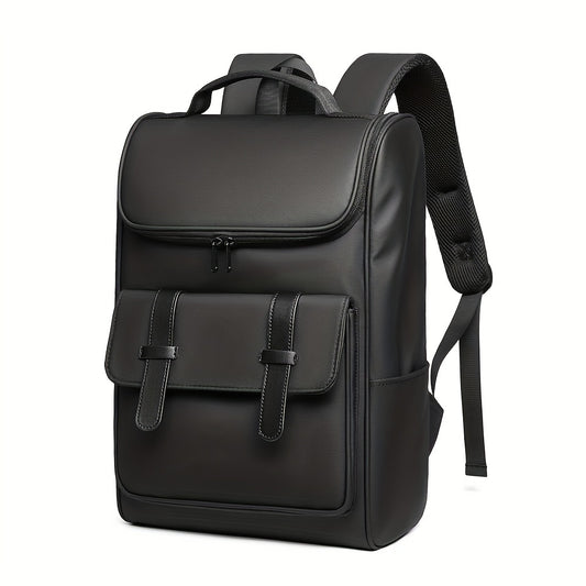 Men'S Stylish Large Capacity Commuter Backpack - Black Oxford Fabric, Durable with Multiple Compartments and Adjustable Straps, Ideal for Office, Student, University, School, Travel, Commute, Travel Backpack   Casual Style Ba