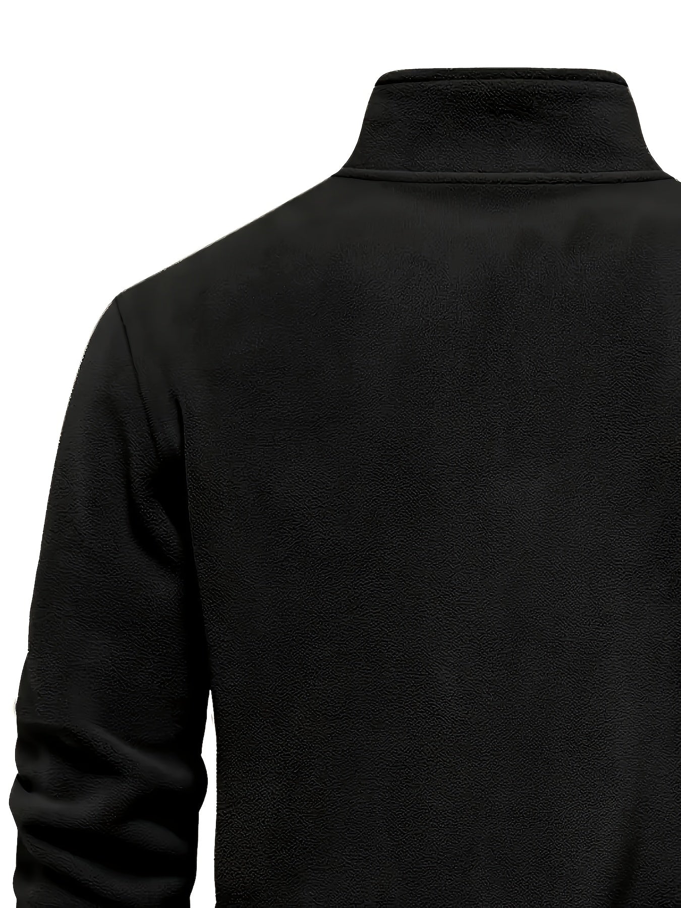 Men'S Heavyweight Full-Zip Hoodie - Thermal Winter Jacket with Zipper Closure, Stand Collar, Long Sleeve Cold Weather Coat for Skiing, Commuting - Thick Insulated Outerwear (Solid Color) - Easy-Care Zipper Front Closure, Wint