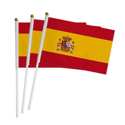 3pcs Portable Hand-Waving Flags for Sports Fans and Events