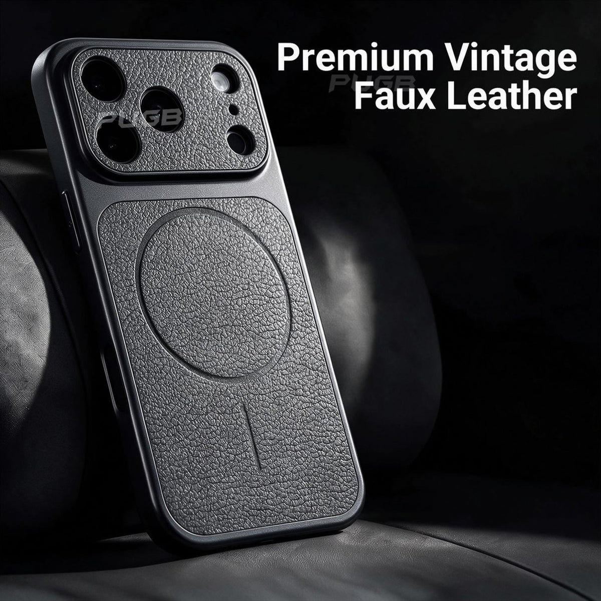 Luxury Retro Faux Leather Magnetic Phone Case with Lanyard for iPhone