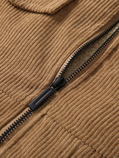 Men'S Heavy-Duty Thermal Jacket - Windproof & High Quality Winter Coat with Zipper Closure, Multi-Pocket Design, Non-Stretch Fabric - Cold Weather Outerwear for Everyday, Thick, Windproof Jacket, Casual Outerwear, Durable Con