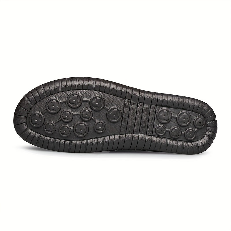 Men's Casual Hand-Stitched Rubber Sole Lace-Up Shoes