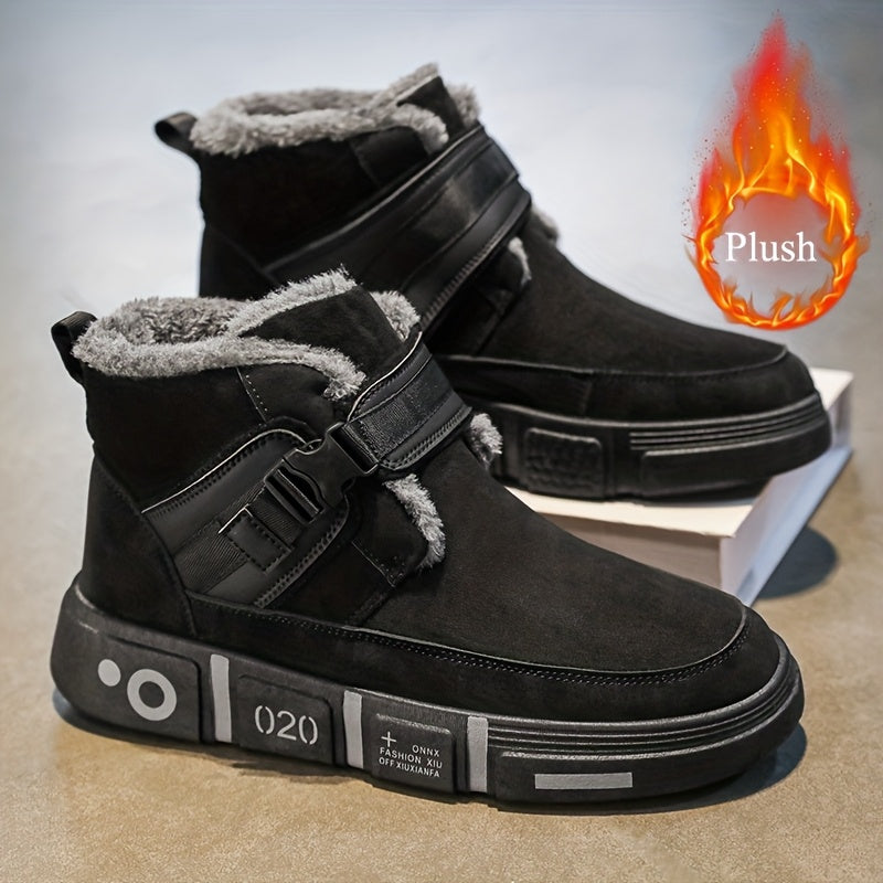 Men'S Winter Snow Boots - Slip-On Closure, Non-Slip EVA Sole, Cushioned Insole - / - Cold Weather Boots for Men - Easy-Clean Synthetic Upper - All-Season Casual &