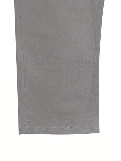 Men'S Casual Linen Drawstring Pants - Comfortable Straight Fit, Lightweight & Breathable for Beach & Outdoor Activities, Beach Casual Wear|Straight Fit Pants|Lightweight Fabric