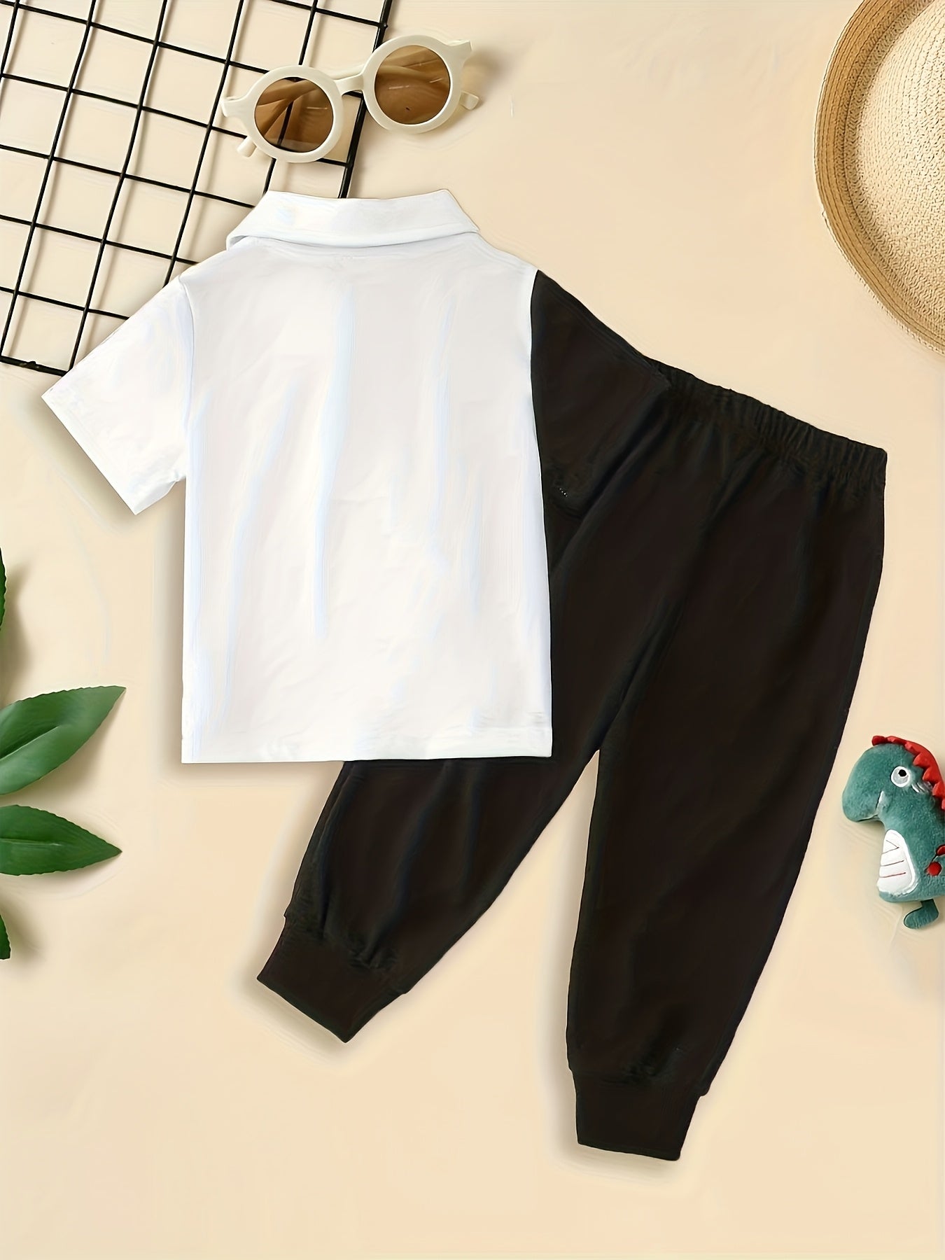 Baby Boy 2-Piece Casual Short Sleeve Top & Long Pants Set