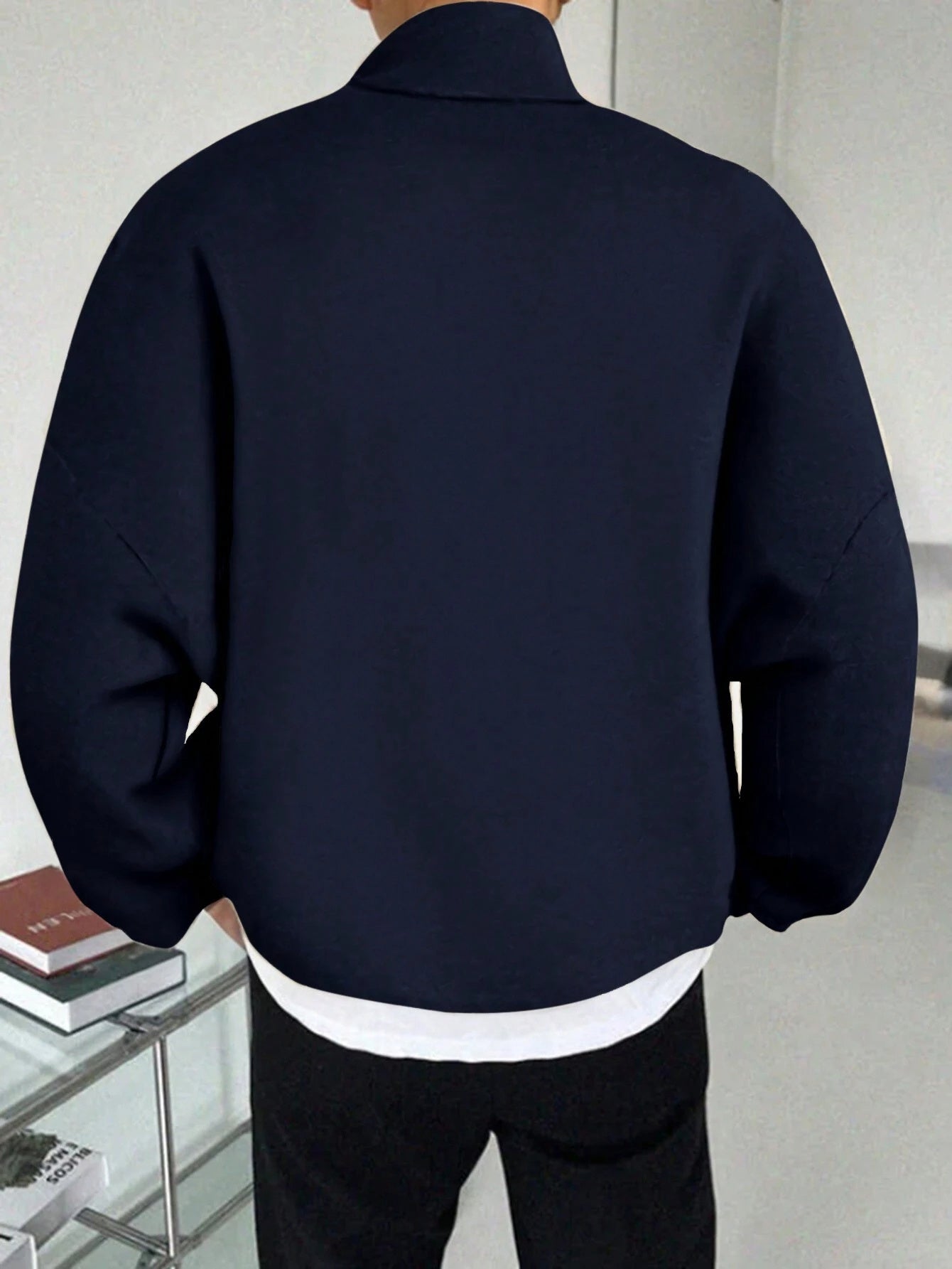 Men's Full-Zip Hooded Jacket - Thermal Zip-Up Sweater Coat, Full-Length Zipper Closure, Machine Washable Winter Outerwear for Cold Weather, Gym, Office & Everyday - Black Formal & casual Outer Jacket for Men, Winter Hoodies f