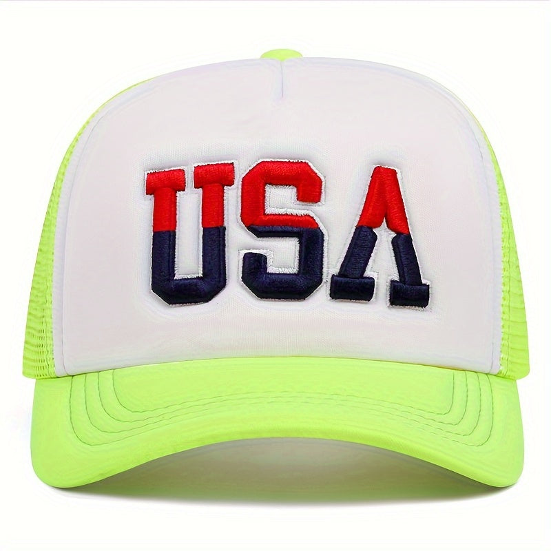 Men's Breathable USA Flag Baseball Cap Casual Mesh Hat