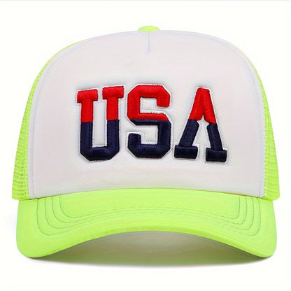 Men's Breathable USA Flag Baseball Cap Casual Mesh Hat