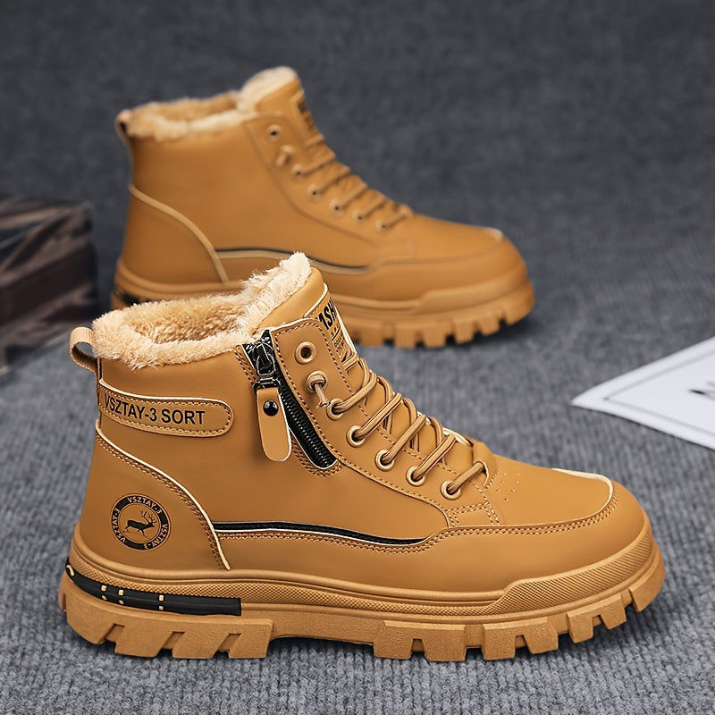 Men'S Stylish Fleece-Lined Snow Boots