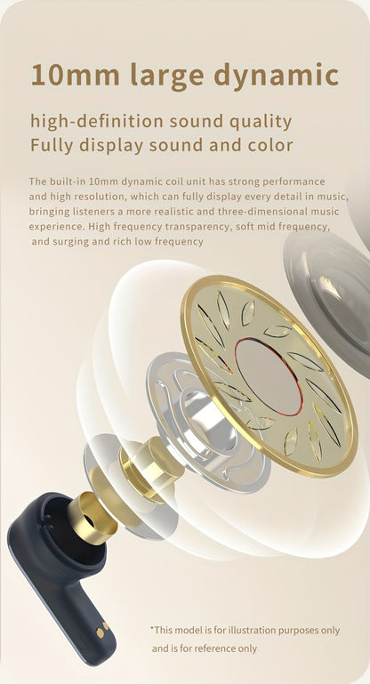 Aigo 5.4 Wireless Headphones with a Microphone, TWS In-Ear Sports Headphones, Stereo In-Ear Headphones with an LED Display, And Wireless Running Earphones for Gifts.