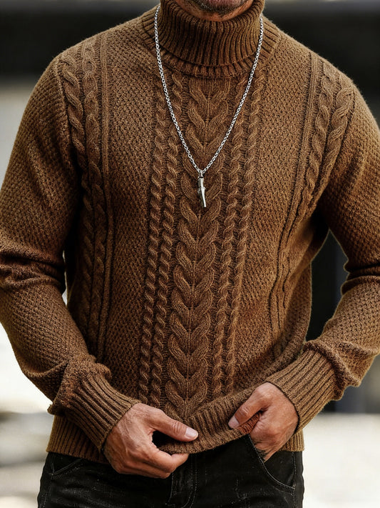 Fashion Knit Striped Solid Color Top Vintage Versatile Sweater