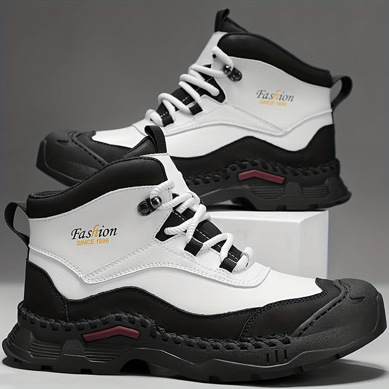 Men's Casual High-Top Chelsea Boots for All-Season Wear