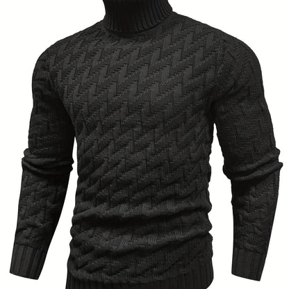Autumn/Winter New High-neck Knitted Pullover, Trendy and Versatile, Perfect for Casual and Business Occasions