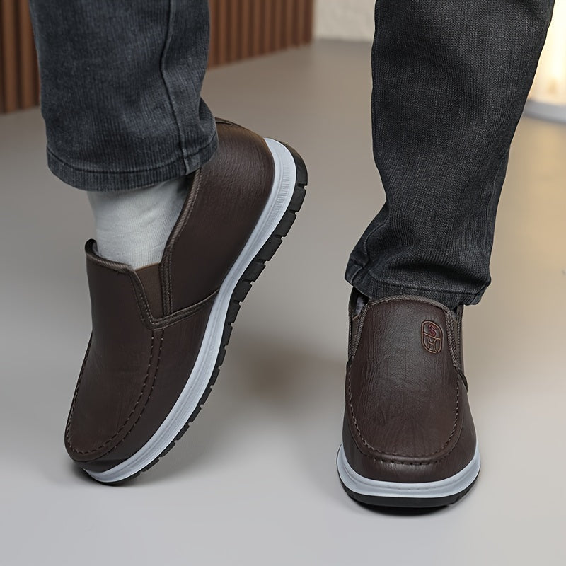 Men’s Winter Casual Slip-On Shoes with Warm Fleece Lining