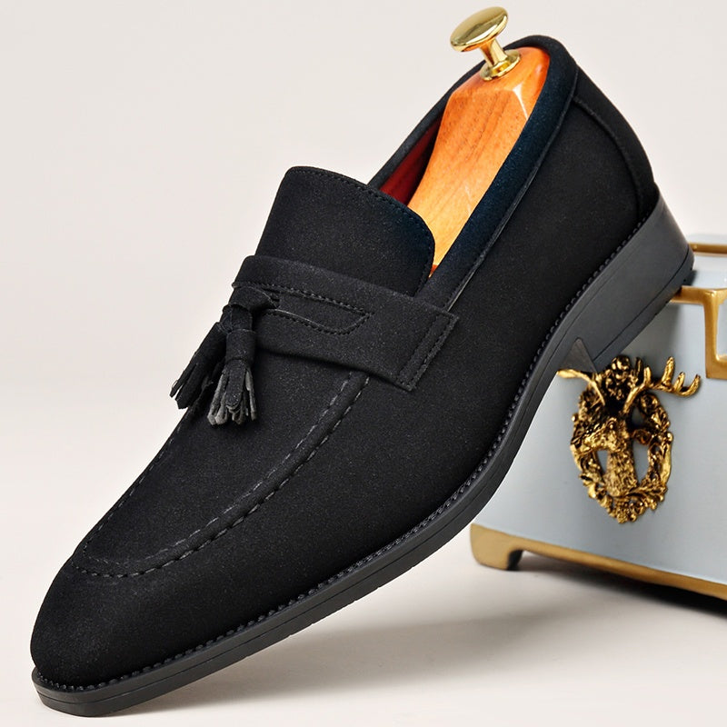 Men's Retro Slip-On Loafers Square Toe Casual & Formal Shoes