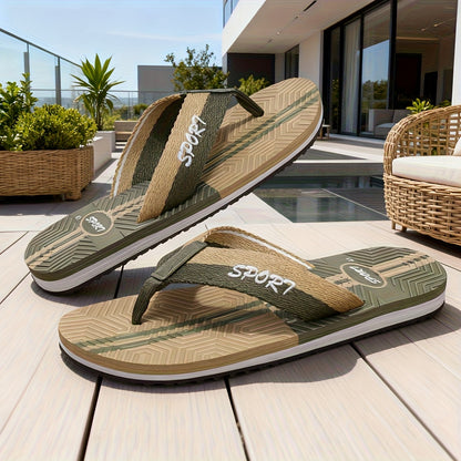 Men's Lightweight Non-Slip Fabric Flip-Flops for Summer
