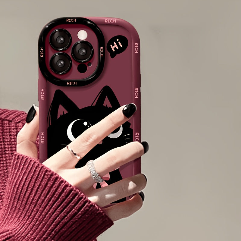 Cute Cat TPU Shockproof Phone Case for iPhone 11-18 Pro Max