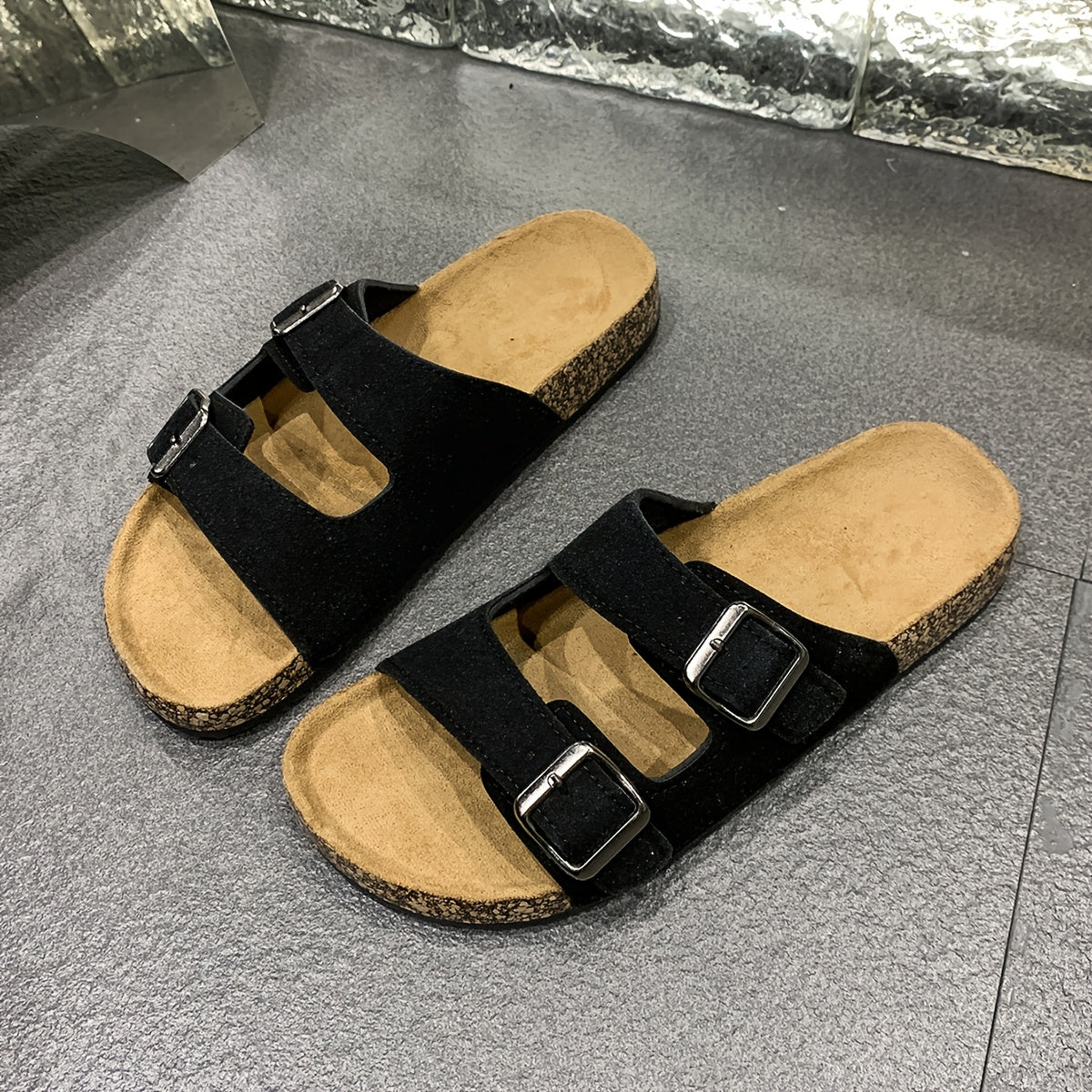 Unisex Slip-On Casual Slippers with PU Sole for All Seasons