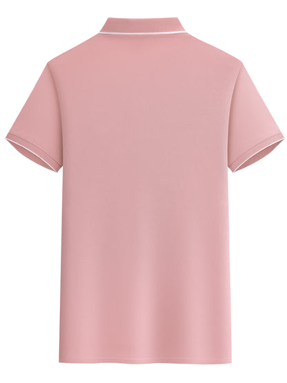 Y1013.46-30.48 cm Black, Navy Blue, Pink, And Beige, Featuring CKZM Graphic Prints, High-End Breathable Golf Shirts, Men'S Tops, Casual V-Neck T-Shirts for Men, Summer Short Sleeves, Men'S POLO Shirts, Men'S Clothing, with a - ayq