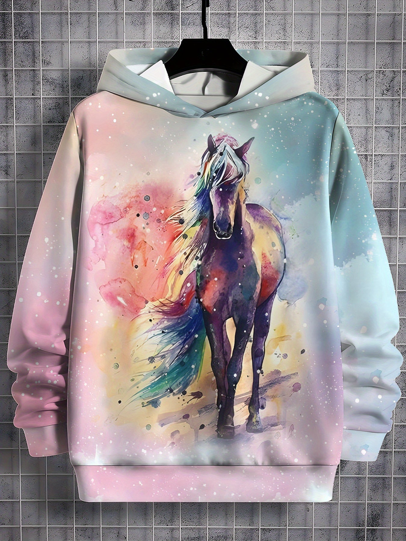 Girls' Hoodie - Pastel Pink/Blue/Purple/Orange/Teal/, Machine Washable Sweater for Everyday & Birthday Outfits - Ideal Girls Clothing Gift, Smooth Texture Fabric