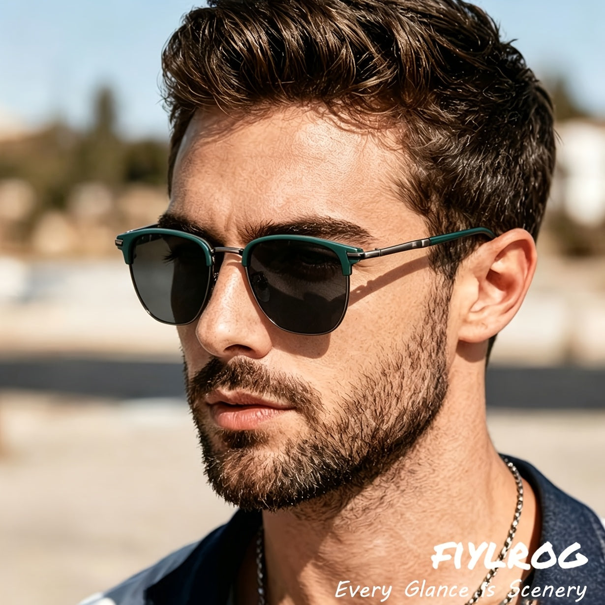Fiylrog Vintage Unisex Sunglasses with UV400 Protection