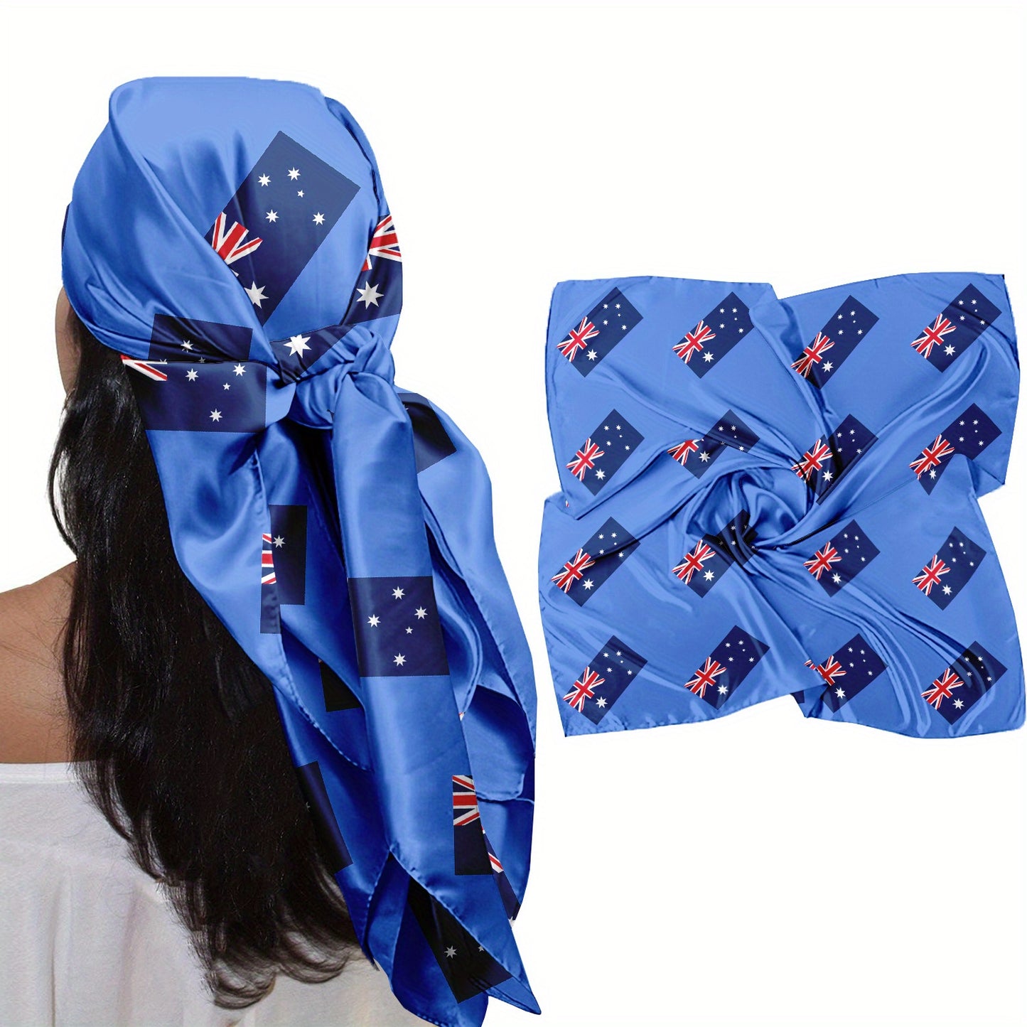 Australian Flag Geometric Scarf Lightweight Unisex Accessory
