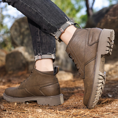 Men's High Top Oxford Shoes Soft Sole Non-Slip Boots
