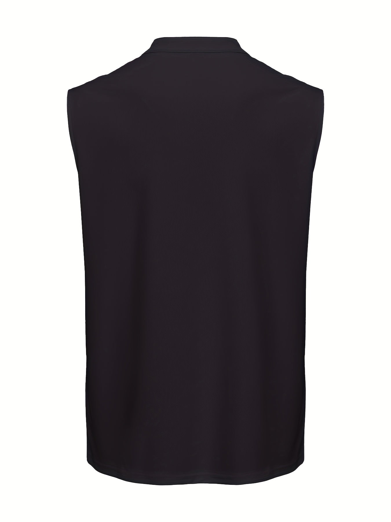 Men's Sleeveless V-Neck Shirt with Quarter Zip - Lightweight Summer To
