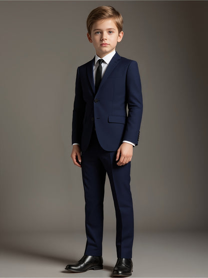 Boys' White Two-Piece Suit Regular Fit for Formal Occasions