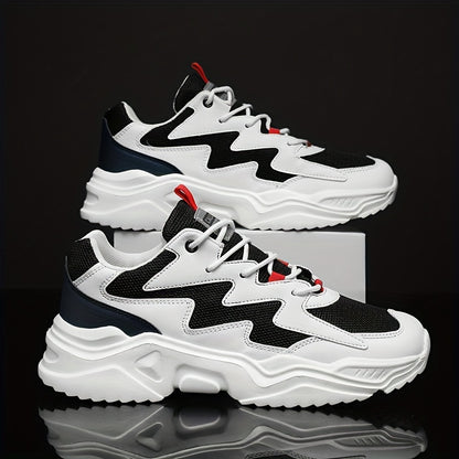 Men's Casual Sports Shoes, Thick-Soled Lace-up Outdoor Leisure Shoes for Men, Available in Multiple Colors