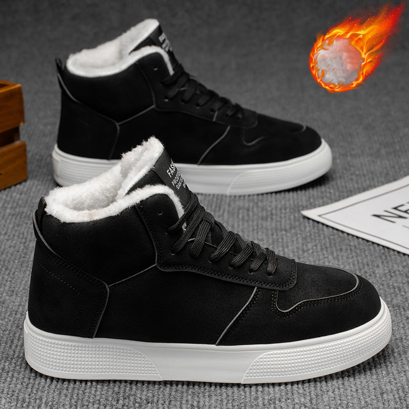 Men's Retro Winter Casual Sneakers with Soft Rubber Sole