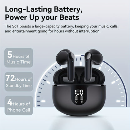 Wireless Earbuds, Wireless in-Ear, USB-C Fast Charge, Clear Sound, Built-in HD Mic, Touch Control, 40H Playtime, for Sport Wireless Headphones