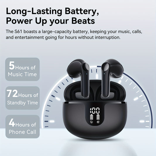 Wireless Earbuds, Wireless in-Ear, USB-C Fast Charge, Clear Sound, Built-in HD Mic, Touch Control, 40H Playtime, for Sport Wireless Headphones